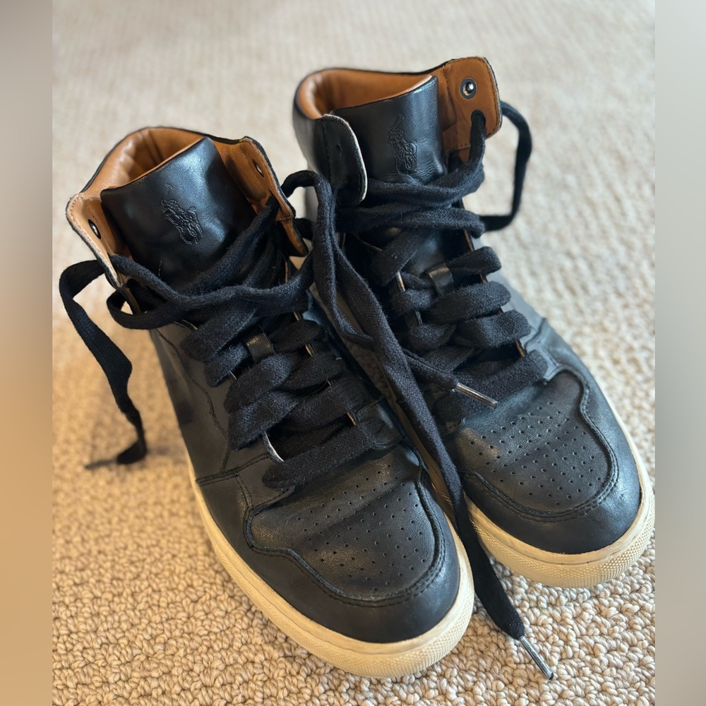 Jory Calfskin High Top Sneaker Ralph Lauren